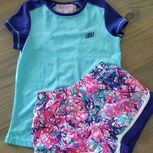 Skechers Active Girls Athletic 2 pc. set Sz 7/8
